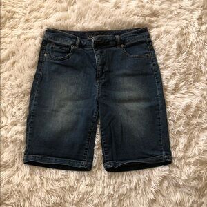 Women with control Dark Blue Denim Shorts